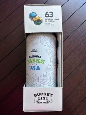 National Parks of the USA Water Bottle - Let's Wander Bucket list water bottle